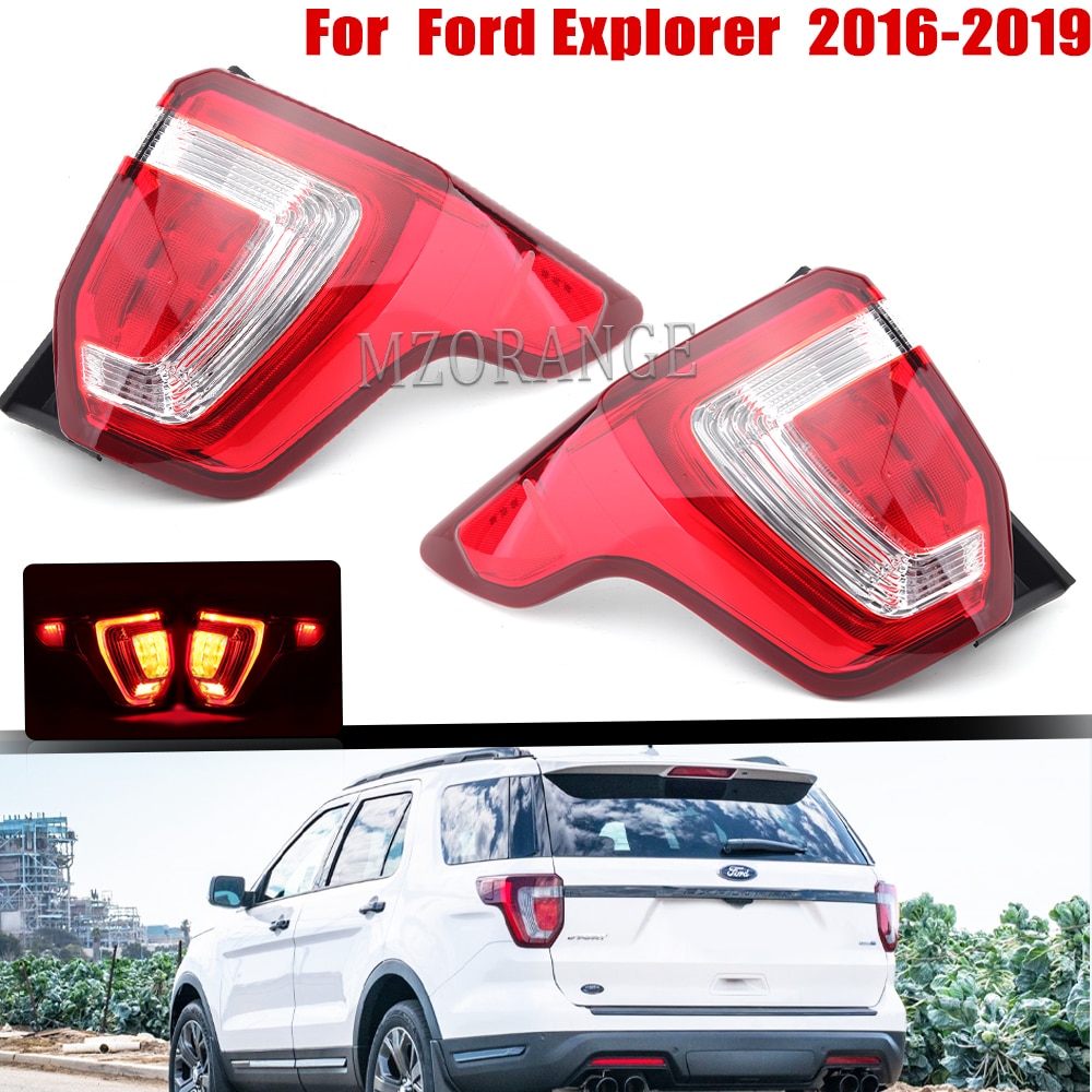 LED Car Tail Lights For Ford Explorer 2016 2017 2018 2019 USA Version Reverse Turn Signal Parking Brake Lamp Car Accessories