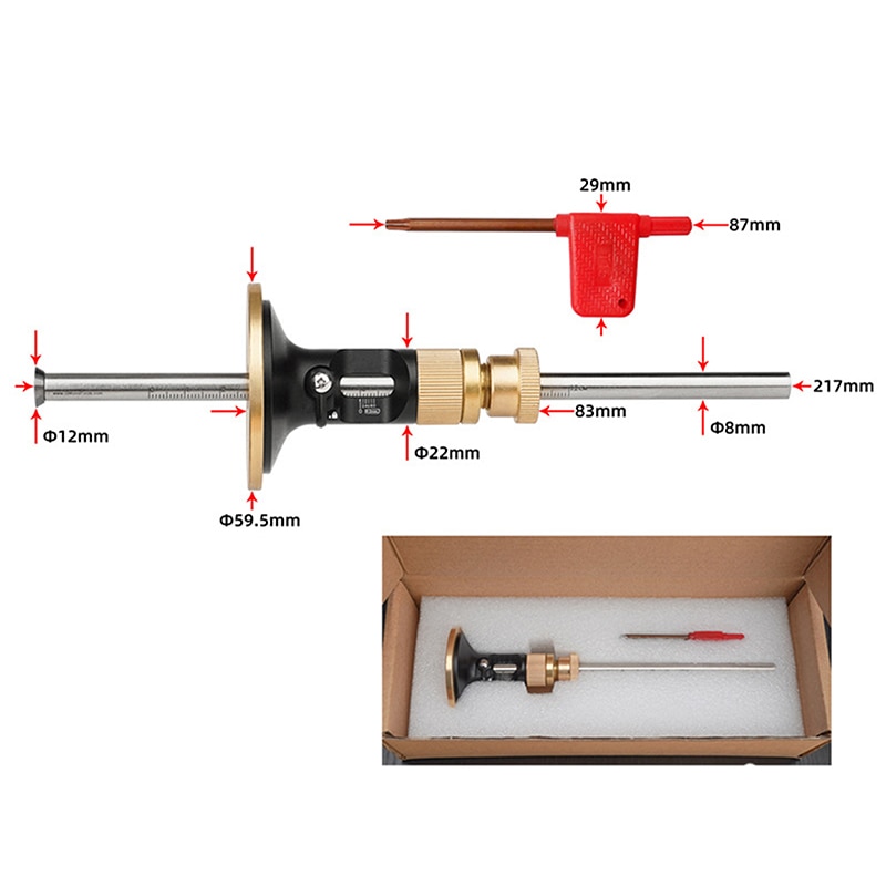 Wheel Marking Gauge Woodworking Marking Scriber Solid Metal Bar Wood Scribe Tool