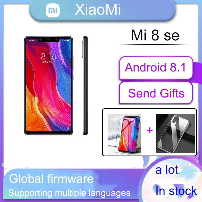 6G 128G Xiaomi MI 8se Smartphone Celular Snapdragon 710 3120 MAh Fast Charging 18W random color with giftused phone