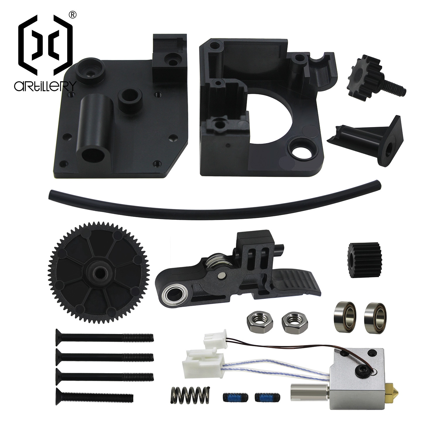 Artillery 3D printer Origianl Accessories Genius/Sidewinder-X1 Extruder Structure Kit Contains Extrusion Handle, Hotend, Gear