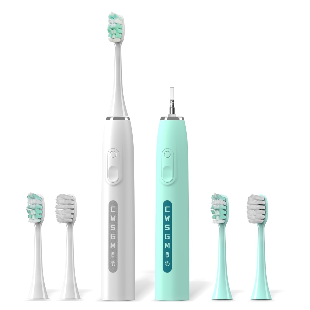Sfeel 15 Modes Smart Sonic Electric Toothbrush Adult Timer USB Type C Rechargeable Whitening IPX7 Waterproof P4SA
