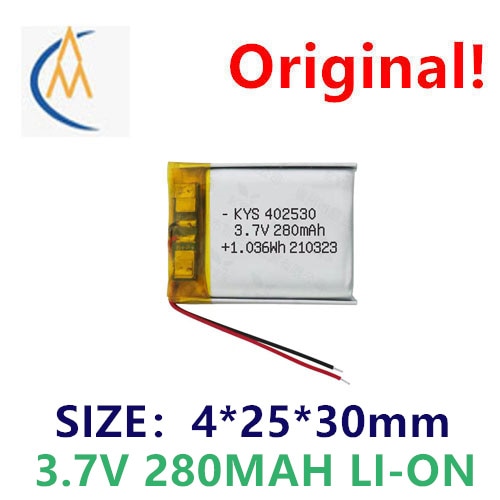 Polymer 402530 3.7V 280mah 502530 452530 smart watch rechargeable lithium battery