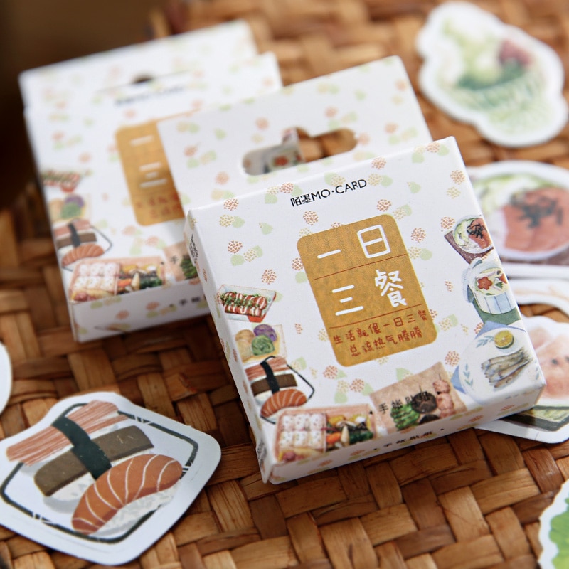 46 PCS Cute Cartoon Food Kitchen Decorative Stickers for Scrapbooking DIY Diary Daily Life Planners Art Crafts