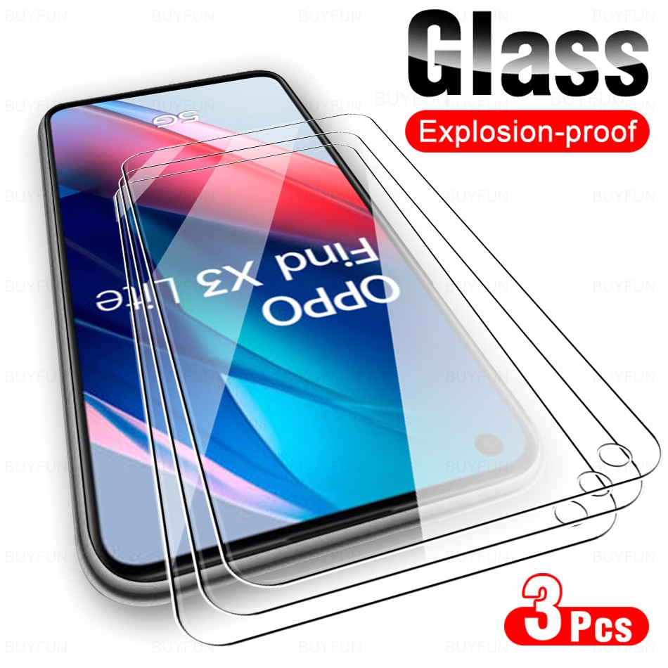 3PCS 9H Tempered Glass For OPPO Find X3 Lite 6.43" Screen Protector For OPPO Find X3Lite X 3 Lite Safety Protective Film Co