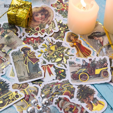 24pcs Kawaii Stationery Stickers Christmas series Junk Journal Diary Planner Decorative Mobile Sticker Scrapbooking