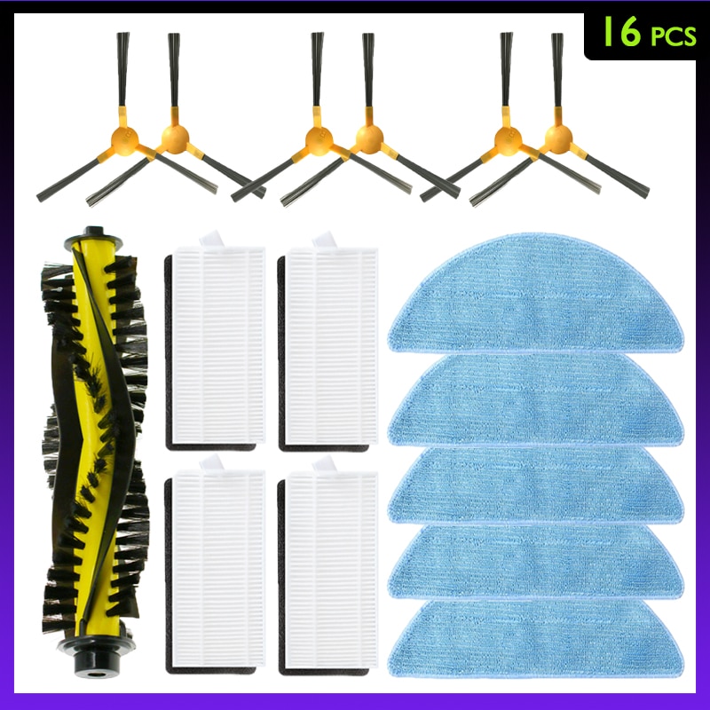 Rolling Brush Side Brush Hepa Filter Mop Replacement Kit For NEATSVOR X500/X600 Tesvor T8 M1 S6 Robot Vacuum Cleaner Accessories