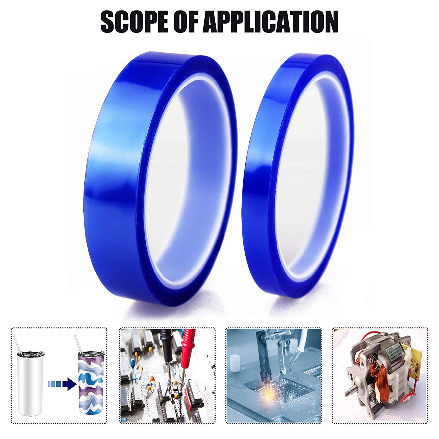 Heat Tape,High Temp Tape,Up to 250℃(480℉)For Tumbler Sublimation Print,Heat Transfer Tape,Heat Vinyl Press Tape