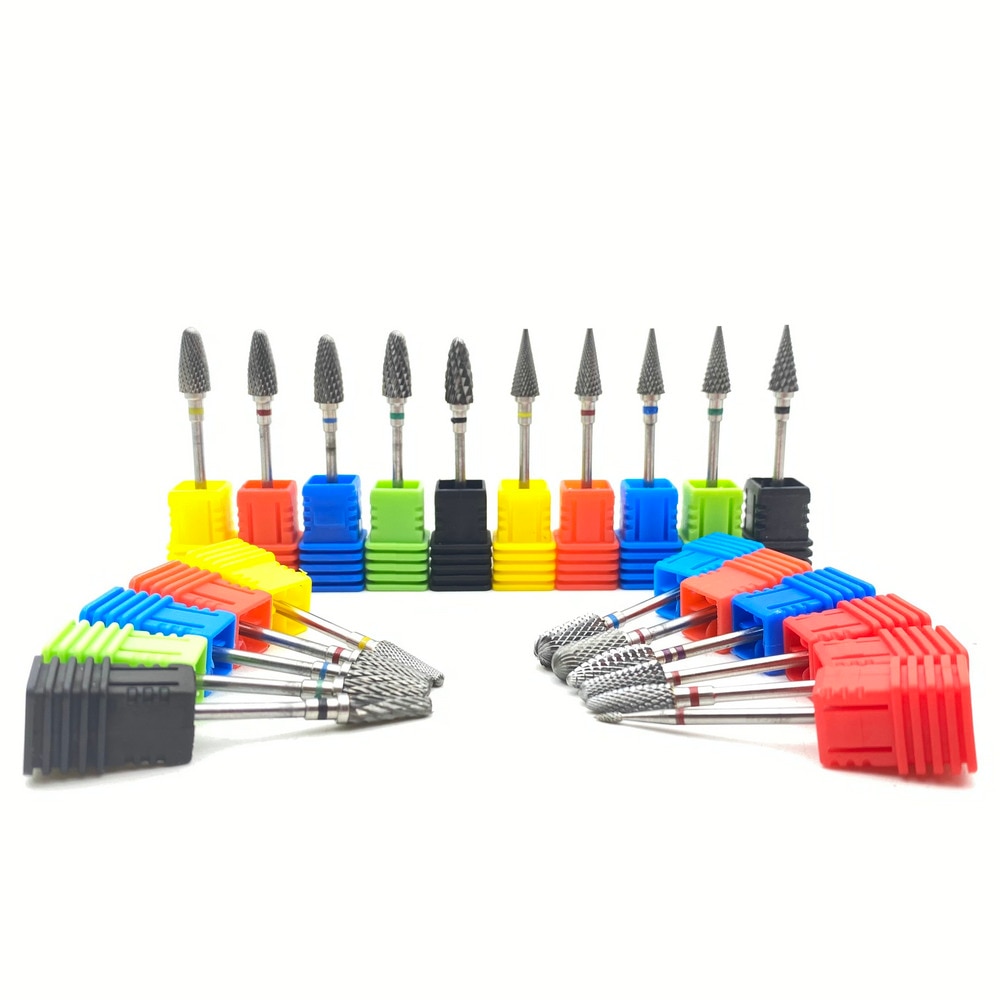 21 Sizes Tungsten Carbide Nail Drill Bits Machine Nail Cutter Nail File Manicure Carbide Nail Drill Bit&Dental Burs