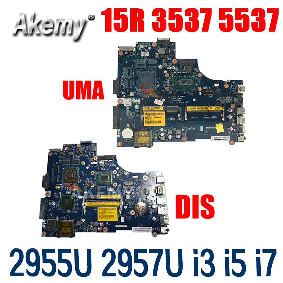 For Dell Inspiron 15R 3537 5537 Motherboard LA-9981P LA-9982P CN-0P28J8 0MXM3Y Mainboard w/ 2955U 2957U i3 i5 i7 4th Gen CPU