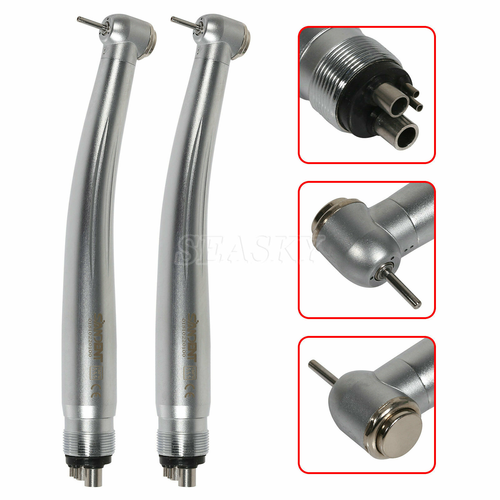 New 2PCS Dental High Speed Turbine Push Button Type Handpiece 4 hole NSK Pana Max Style