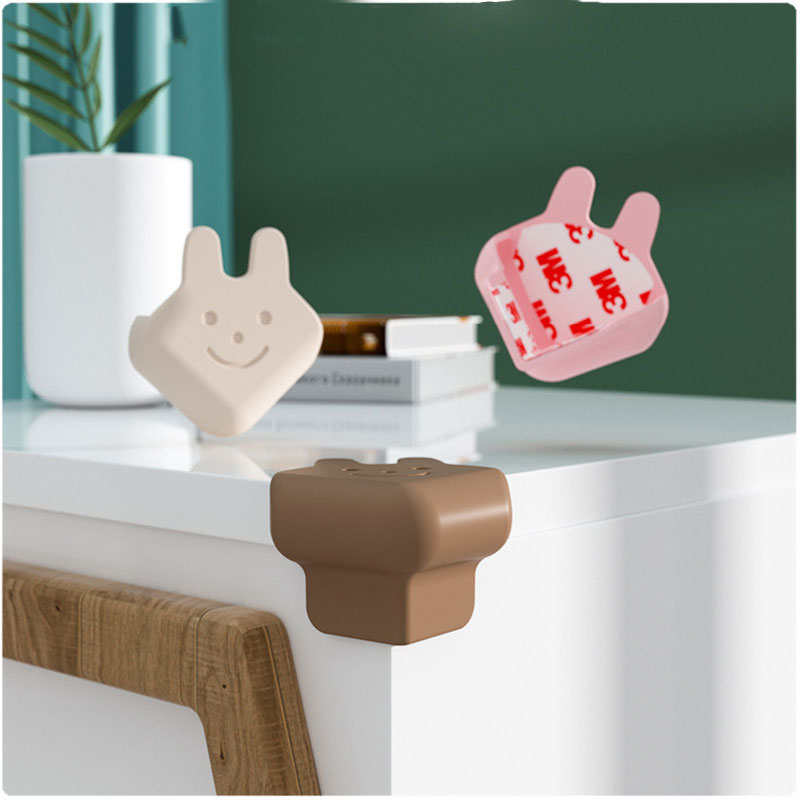 Baby Silicone Safe Corner Protector Rabbit Cartoon for Anticollision Protection Cover Angle Pads From Table Edge Protector