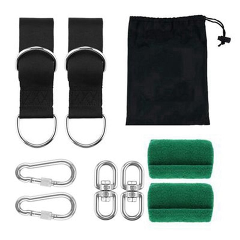 10 Feet Tree Swing Suspension Kit,Can Hold 200 Pounds,with Tree Protector,Carabiner and Rotation,for Swings,Hammocks,Etc