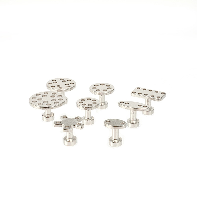 8pcs Car Body Paintless Dent Hail Buckle Aluminum Alloy Glue Puller Tabs Remover Automobile Repair Set Paint Dent Repair Tools
