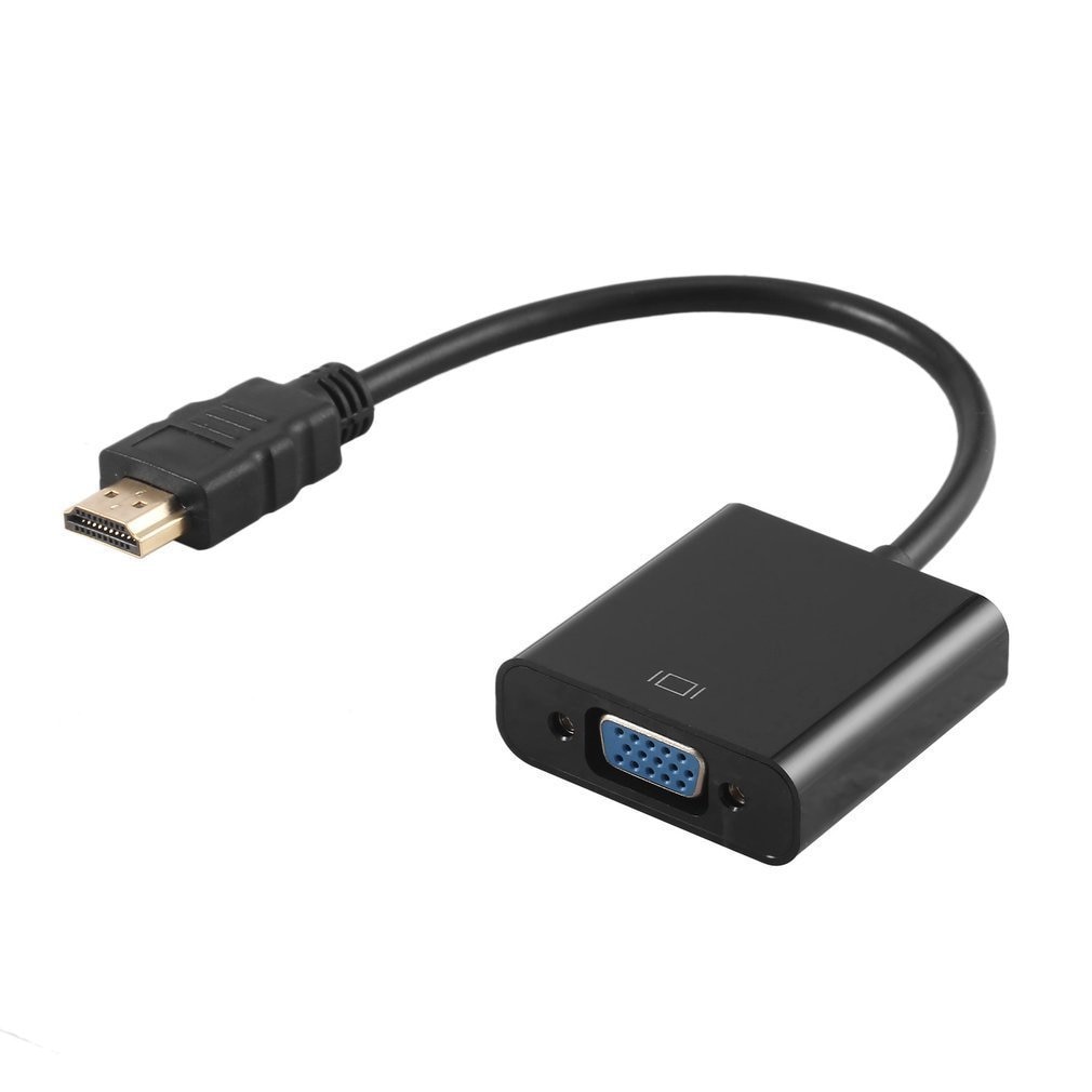 HDMI Male To VGA RGB Female HDMI To VGA Video Converter Adapter 1080P For PC Black Male-Female Adapter Converter