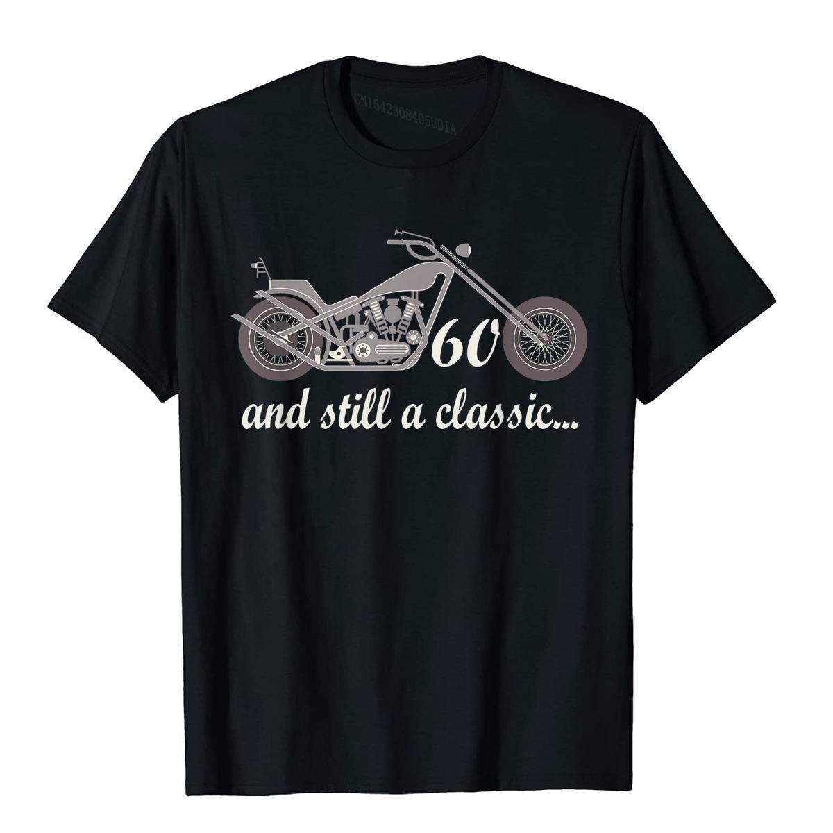 Mens 60th Birthday Tshirt Motorcycle Bike 60 Year Old Vintage Tee Cotton Tops & Tees Printed Funny Custom Top T-Shirts