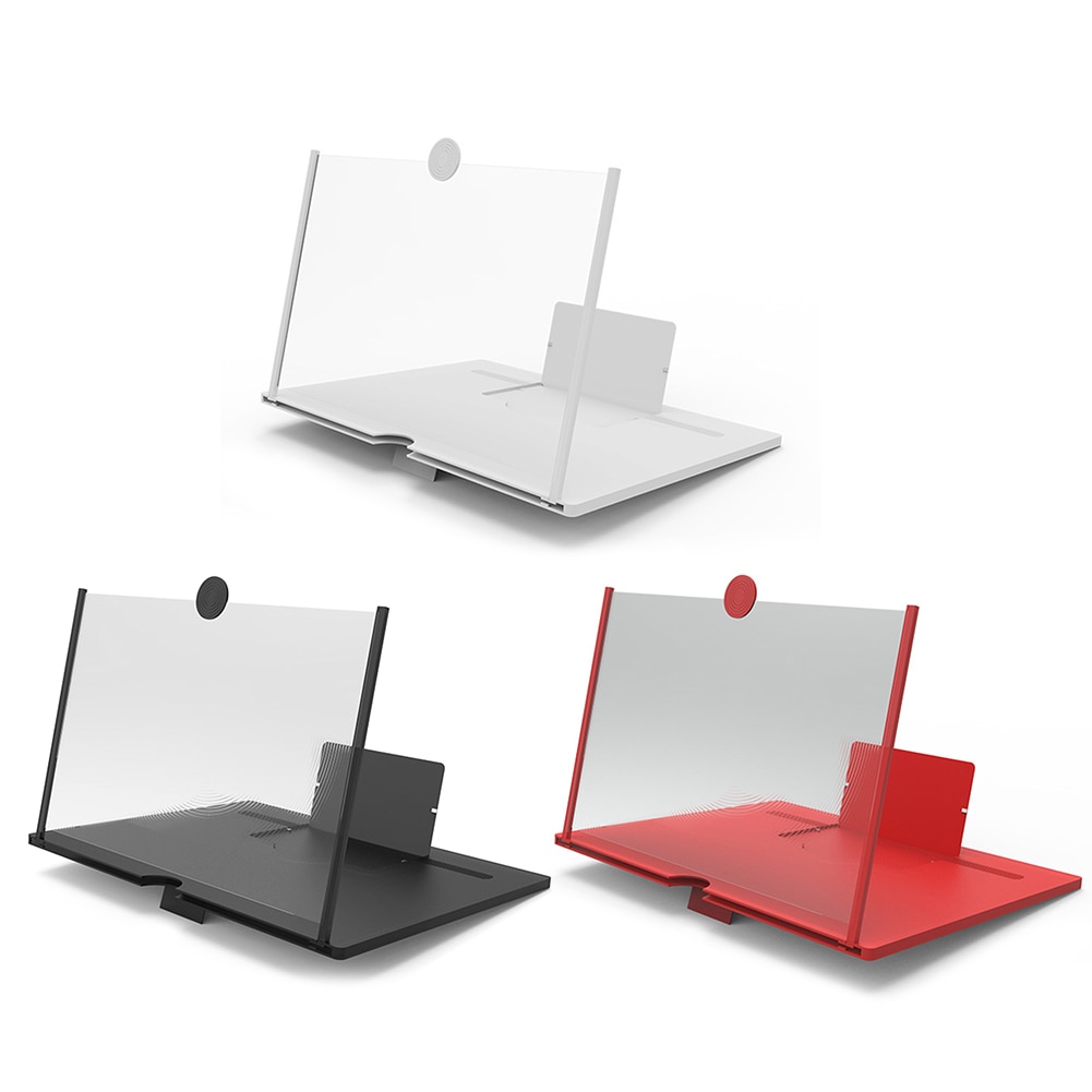 10inch /12 inch 3D Mobile Phone Screen Magnifier HD Video Amplifier Stand Bracket Movie Game Folding Phone Desk Holder