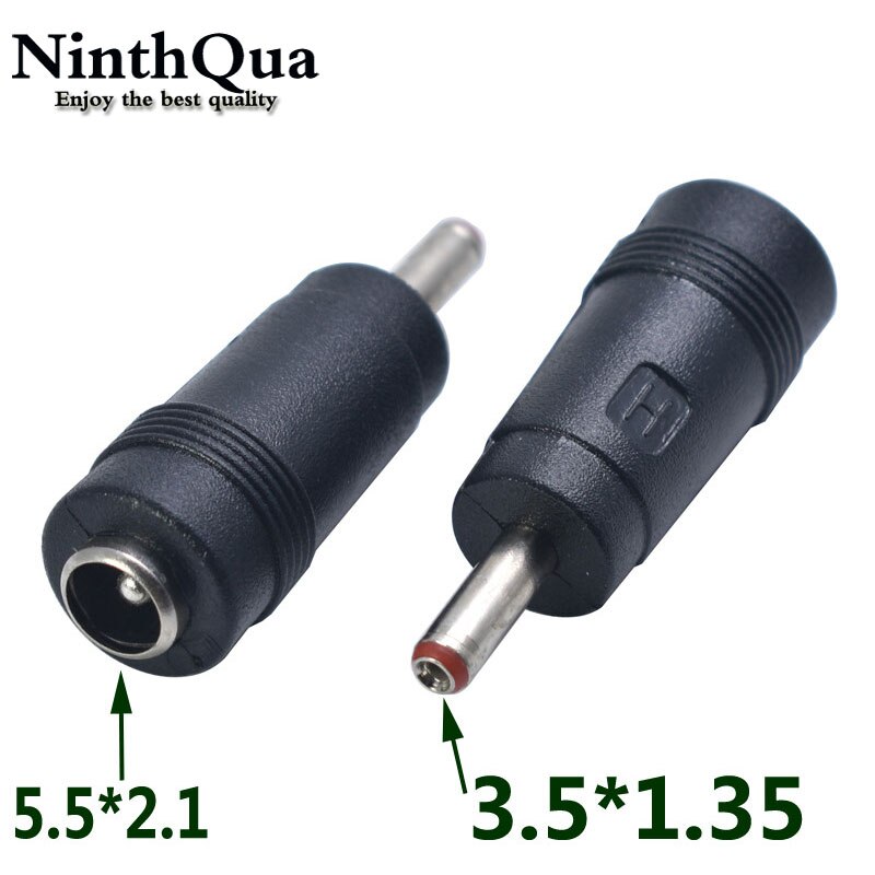 1/2/5Pcs DC Power Adapter Connector Plug DC Conversion Head Jack Female 5.5*2.1mm Turn Plug Male 3.5*1.35mm