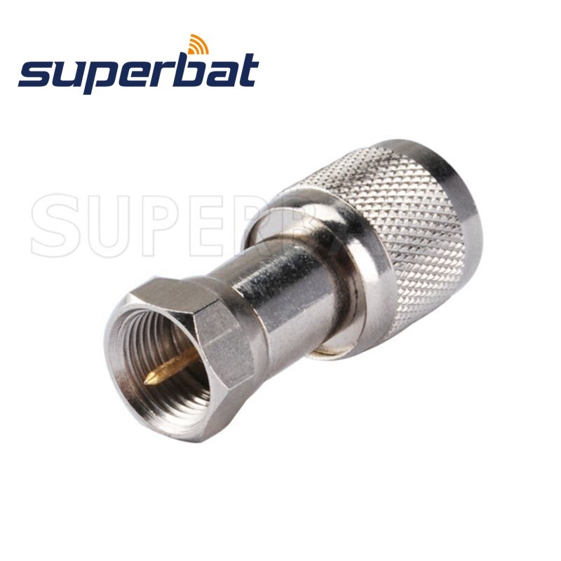 Superbat 5pcs TNC-F Adapter TNC Plug to F Male Straight (English-Version) RF Coaxial Connector