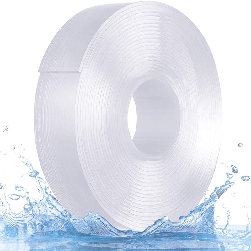 1/2/3/5M Silicone Adhesive Tape Nano Double sided Waterproof Tape Reusable Waterproof Self-Adhesive Cleanable Home gekkotape
