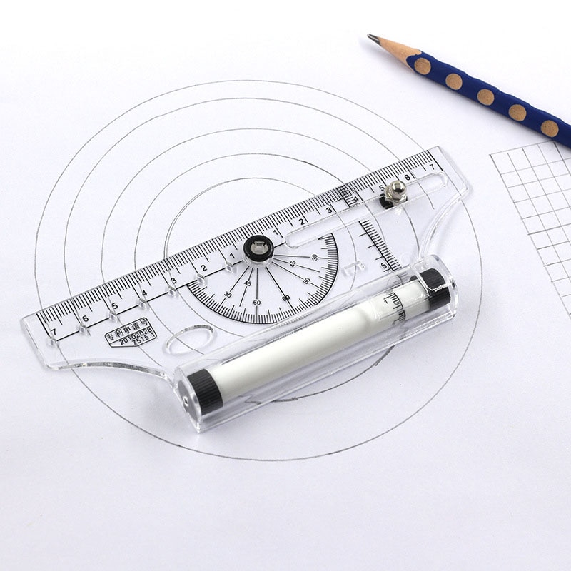 Multifunctional Drawing Ruler Portable Universal Parallel Ruler Practical Measuring Tool for School Office Fournitures Scolaires