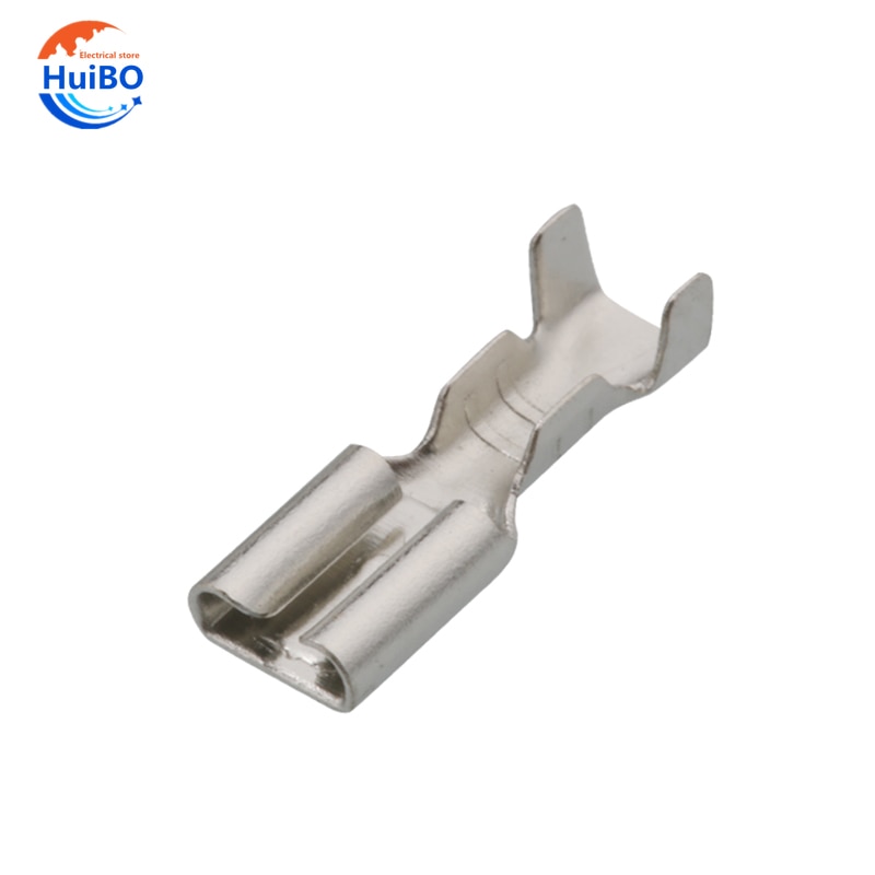 100pcs Female 3.8 Plug Spring Cold Press Terminal 3.8mm Crimp Connectors DJ622-D3.8A thickness 0.3