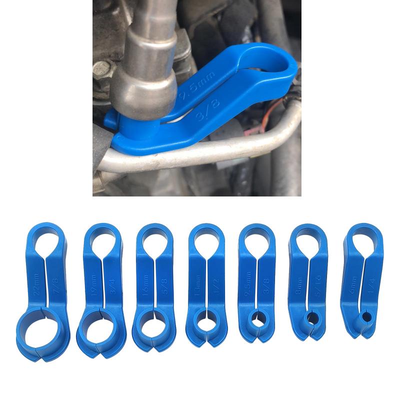 7Pcs/Set Automobile Fuel Line Angled Disconnect Set Tool Remove Fuel Line Replacement Tool Air-conditioning Oil Pipe Removal