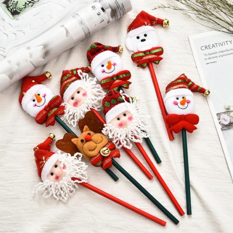 Cartoon Santa Claus Pencil Children's Christmas Gifts Snowman Creative Pencils Christmas Gift Christmas Cartoon Pencil