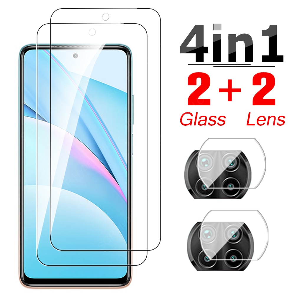 4in1 Protective Screen Tempered Glass For Xiaomi Mi 10T Lite 5G Camera Lens Protector Film On Mi10 10 T Mi10t 10tlite Protection