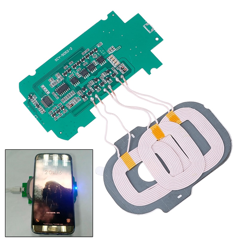 5V/2A DIY 3 Coils Qi Wireless Charger PCBA Circuit Board Qi Wireless Charging Standard Accessories