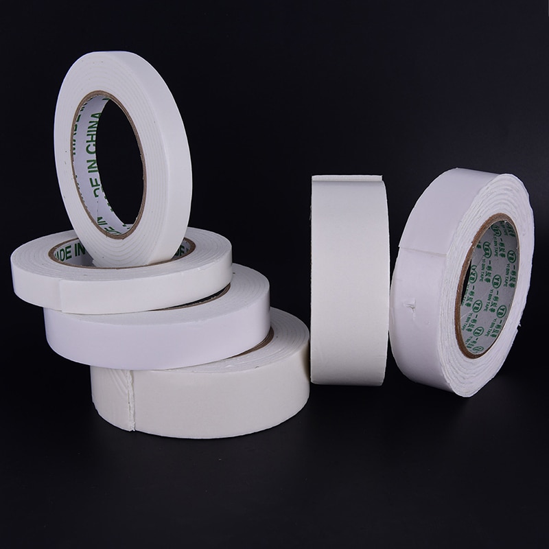 1roll White Strong Double Sided Sticky Tape Foam Double Faced Adhesive Craft