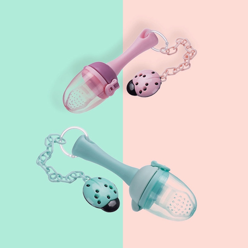 Kids Fruit Feeder Nipples Feeding Safe Baby Teat Pacifier Baby nipple Teethers With Pacifier Chain Gift Fresh Food Nibbler