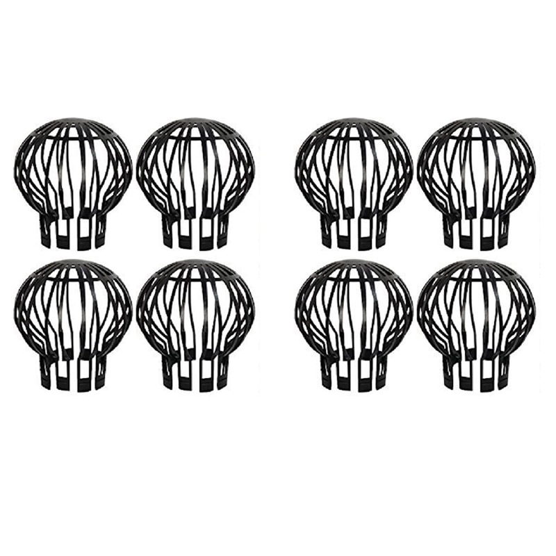 8PCS Gutter Guard Downspouts Filter Strainer Preventing Leaf Debris Branches Roof Moss From Clogging the Pipes