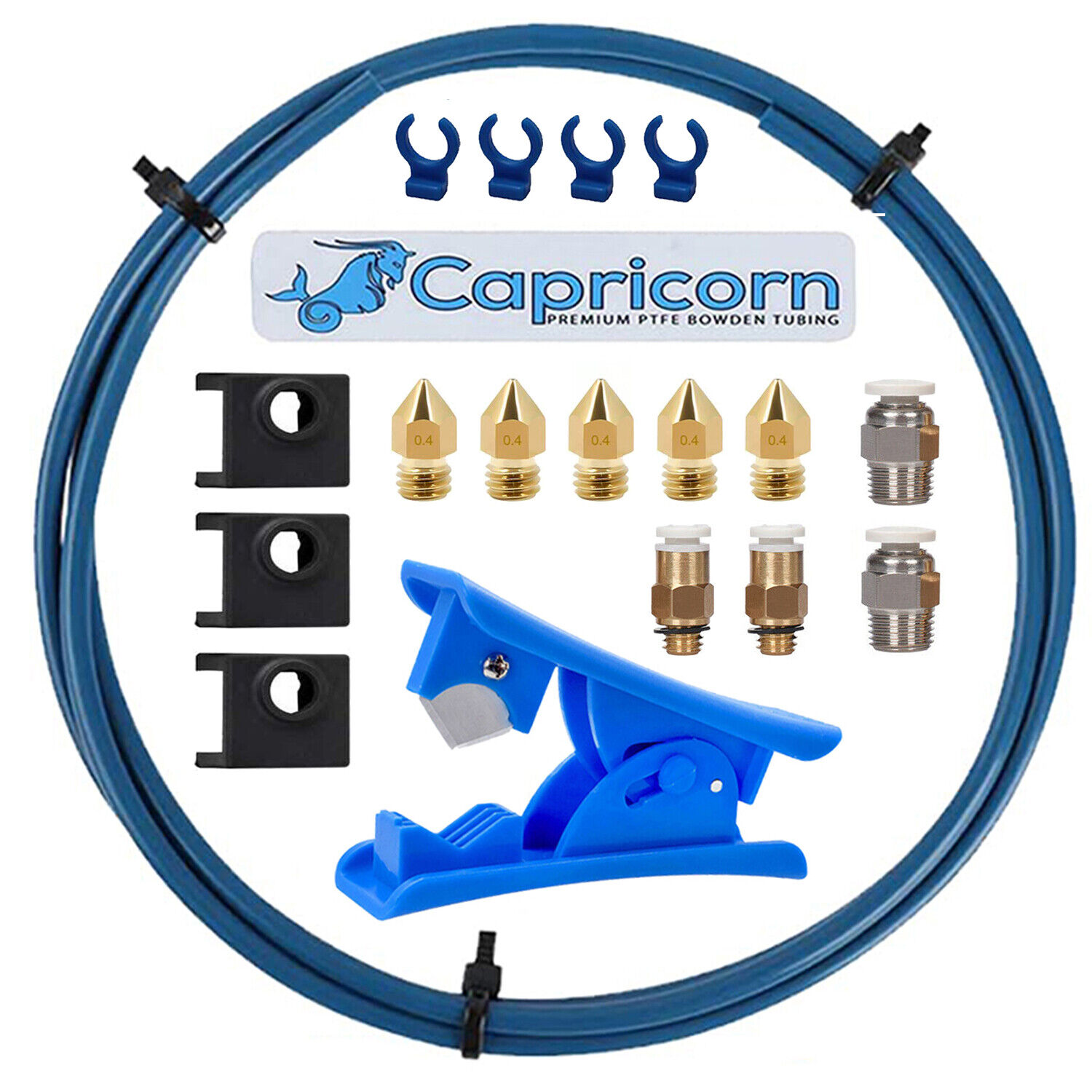 Creality Capricorn Bowden PTFE Tubing XS Serie 1M Tube Quick Fitting 1Pcs Pneumatic Fitting Push 1.75mm Filament 3D Printer Part