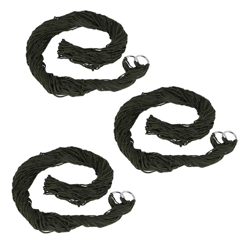 3X Portable Outdoor Sport Hammock, Outdoor Camping Hammock Mesh Net For Garden Beach Yard Travel Garden