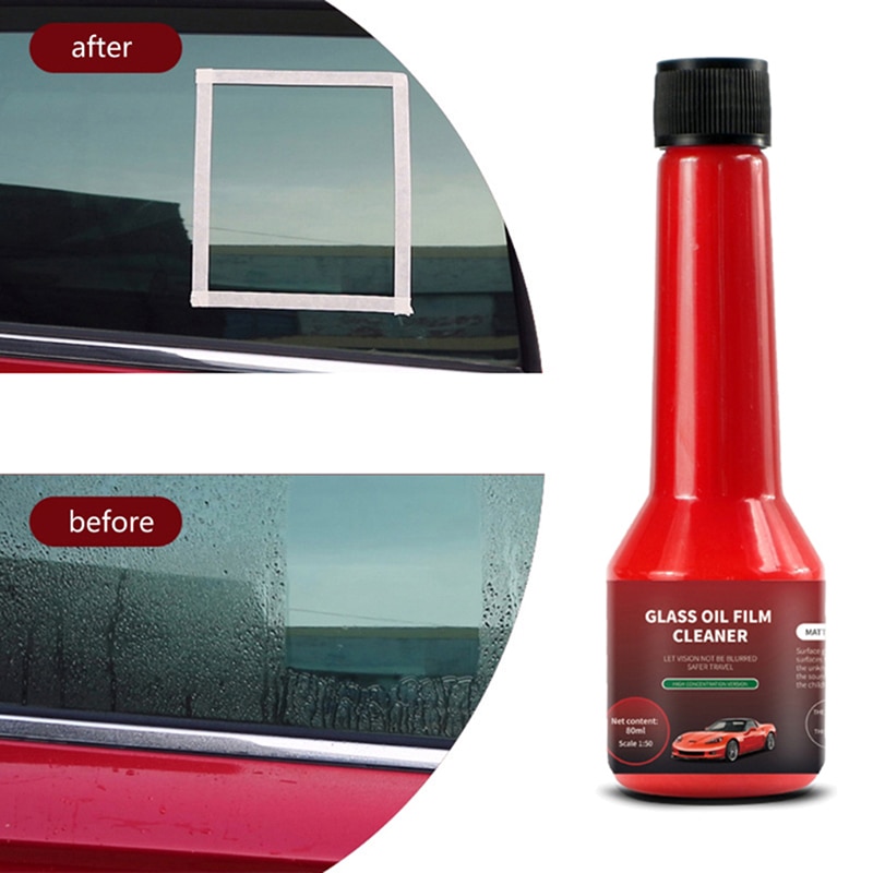 High Enrichment Car Cleaner Glass Oil Film Remover Windshields Cleaning Liquid 80ml Glass Anti-fog Agent