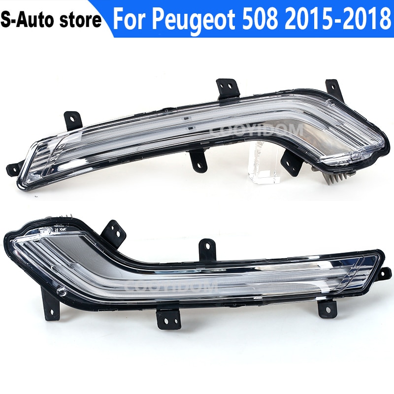 For Peugeot 508 2015-2018 Brand New LED Daytime Running Light DRL 9809087780 9809087680