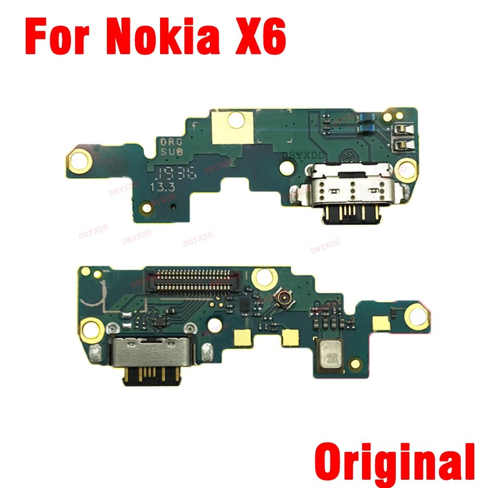 Original USB Charge Dock Board Charging Socket Jack Plug Port Connector Flex Cable For Nokia X6 2018/6.1 Plus TA-1083/1099/1103