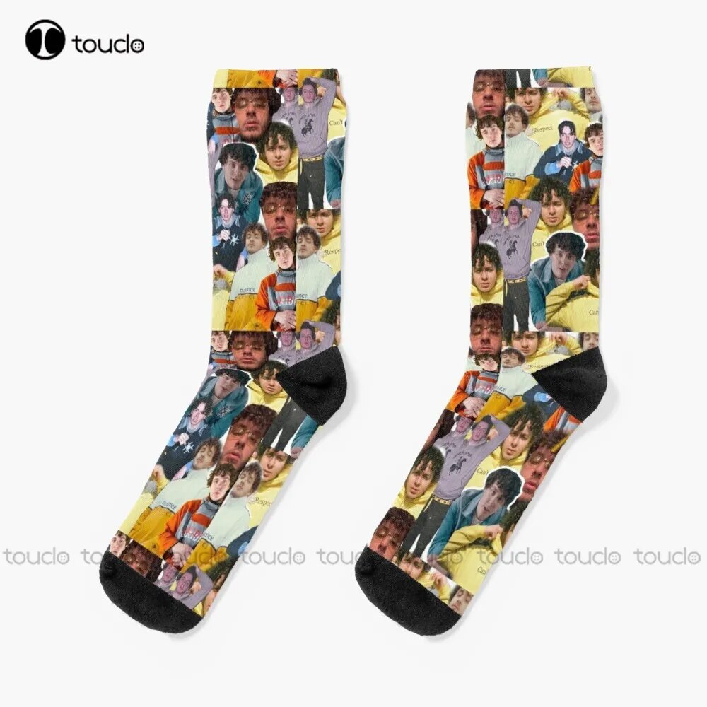 Jack Harlow Collage Socks Novelty Socks For Men Personalized Custom Unisex Adult Teen Youth Socks Halloween Christmas Gift