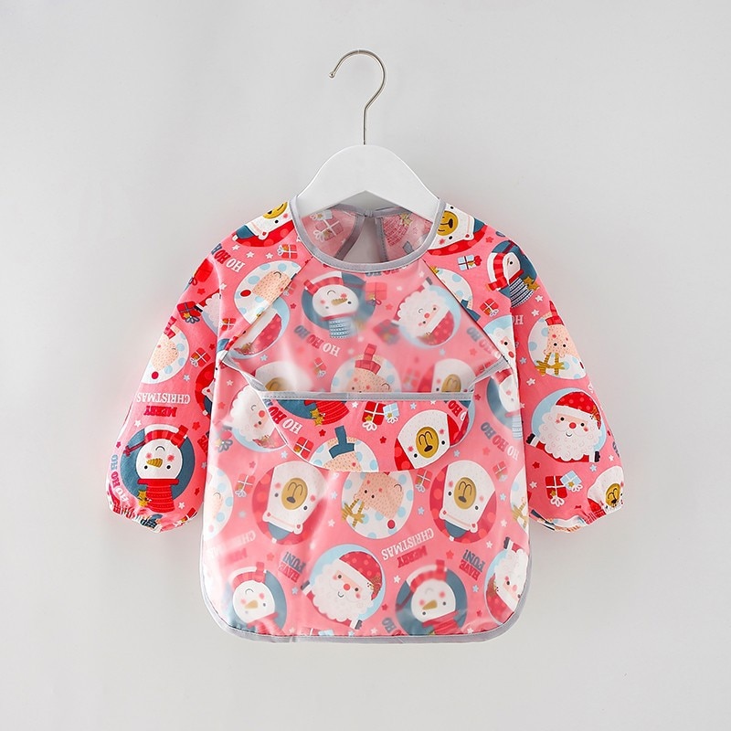 Baby Bib Waterproof Apron Long Sleeve Art Smock for Kids Baby Stuff Chest Protection Feeding Bibs
