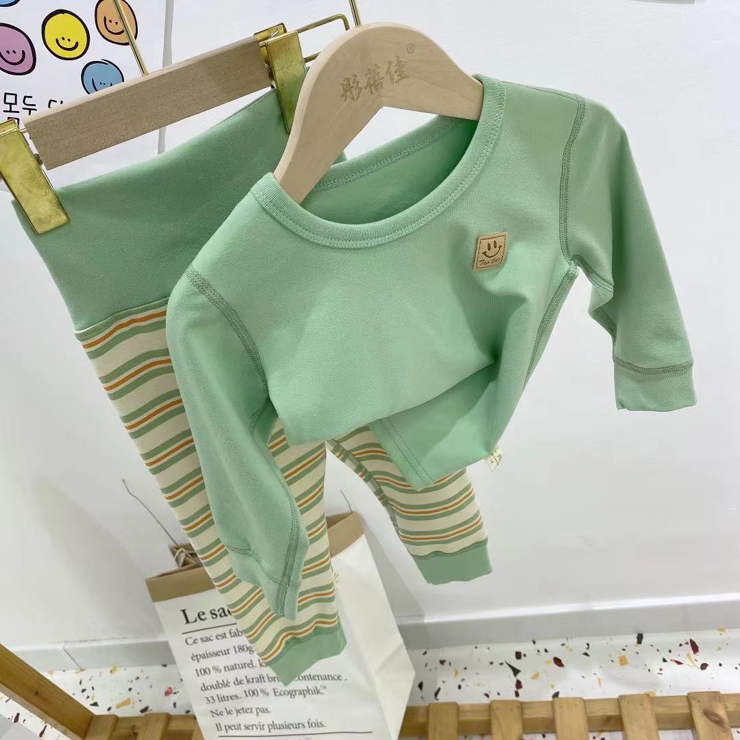 Baby Underwear Warm Thicken Home Furnishing For Boys And Girls Infant Derong High Waist Belly Protective Suit