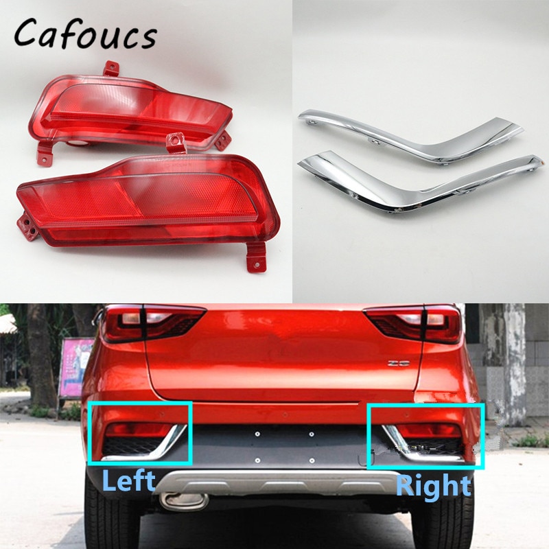 Rear Bumper Fog Light Reflector Light Stop Lamp Brake Light Decorative Strip For MG ZS 2017 2018 2019