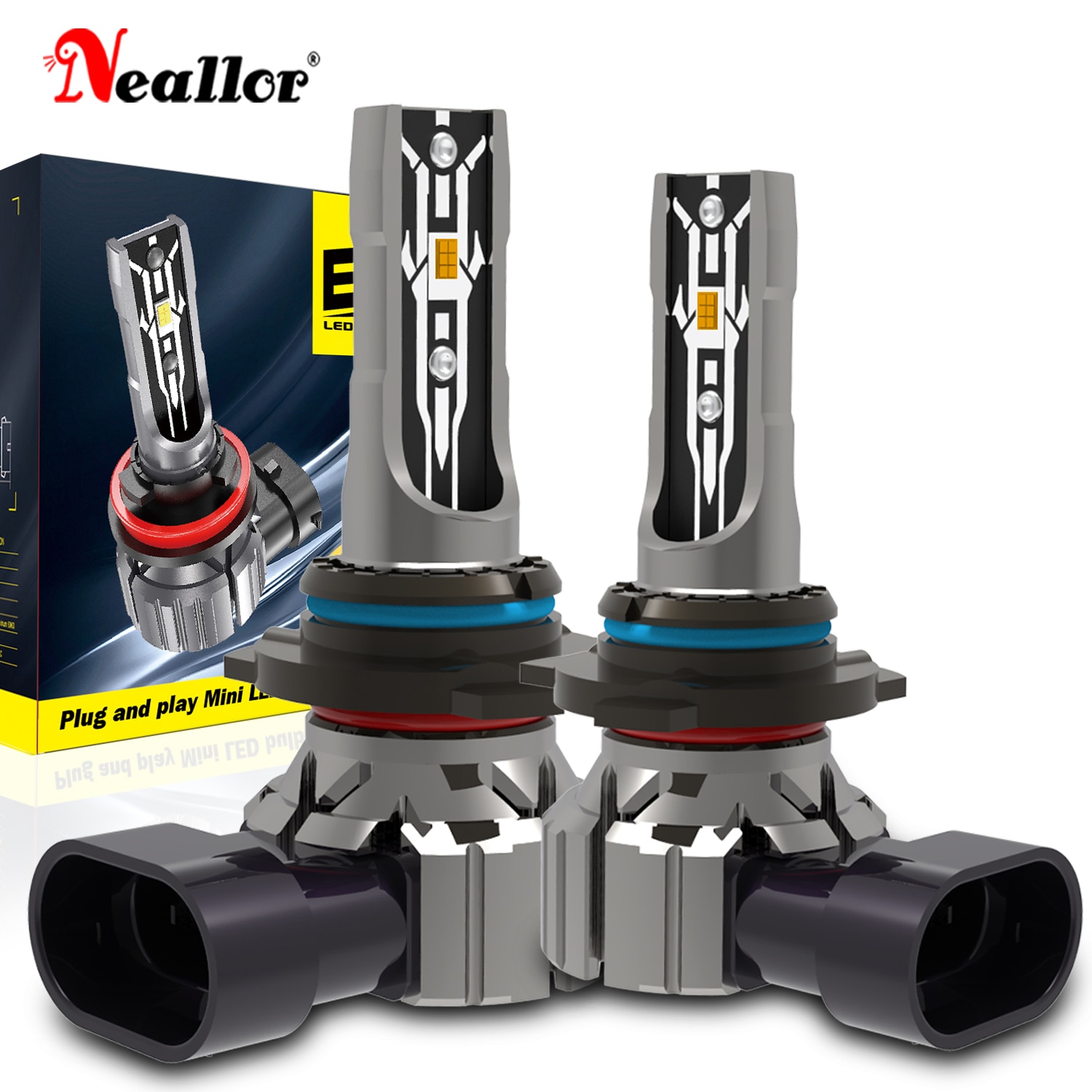 2x H4 LED H7 Fog Bulb Canbus 26000LM High Power Headlight H10 H8 H9 H11 9005 9006 Hb3 9003 Hir2 9012 Led Bulb Turbo Lamp For Car