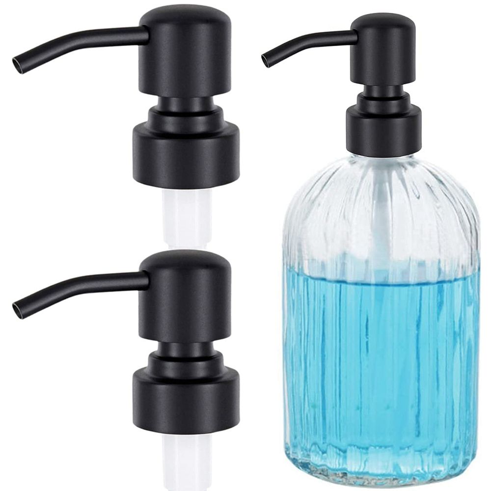 1Pc Soap Dispenser Pump Stainless Steel Black Lotion Pump Anti-Rust Durable Dispenser Replacement Parts Lotion Bottles Accessory