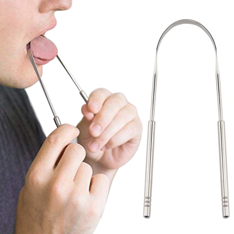 Stainless Steel Tongue Scraper Cleaner Breath Toothbrush Oral Care Keep Fresh Breath Improve Oral Hygiene Tongue Cleaner Tools