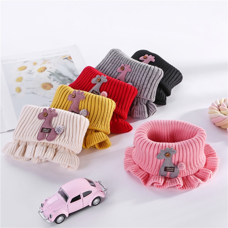 New Children Lace Scarf Neck Bib For Girls Knitted Warm Collar Winter Fashion Hot Sale Warm Neckerchief