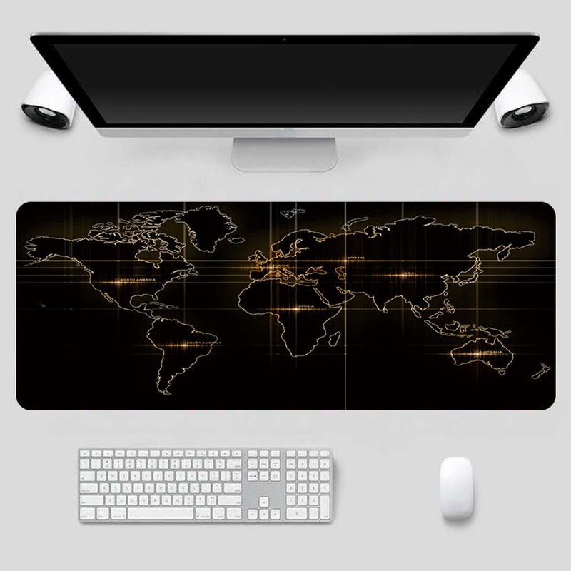 Keyboard Desk Mat World Map Gaming Large Mouse Pad Gamer Big Mouse Mat for PC Computer Mousepad Carpet Surface Mause Pad
