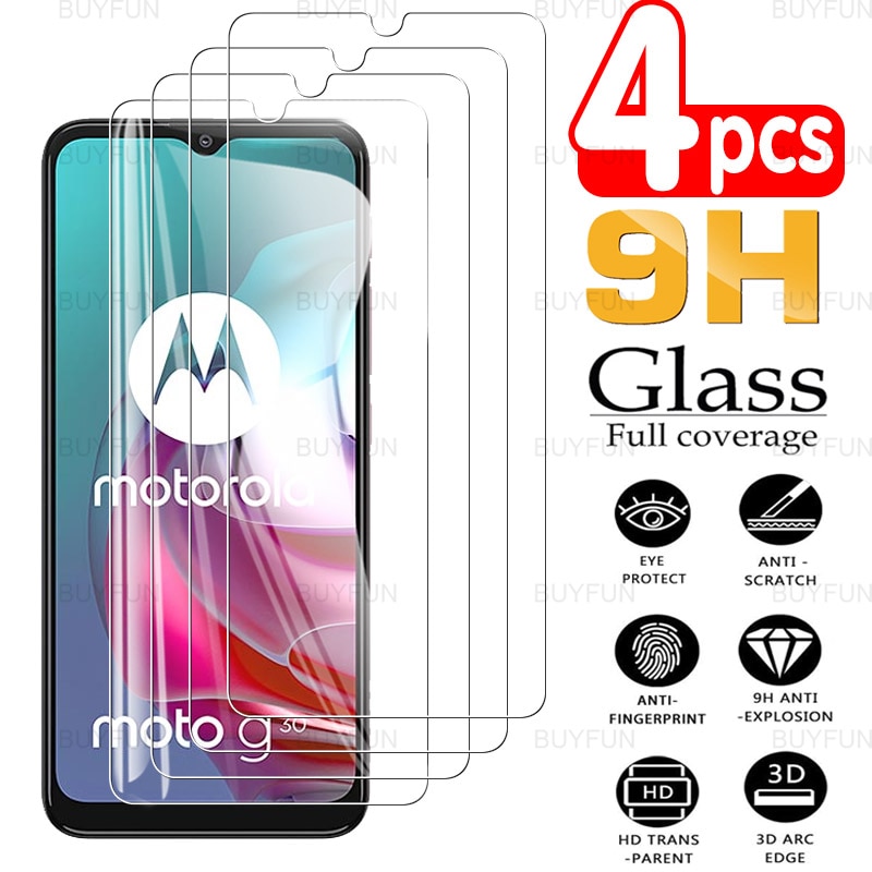 4Pcs 9H Tempered Glass For Motorola Moto G30 G20 G10 HD Screen Protector For Motorola Moto G 30 20 10 Safety Protective Film