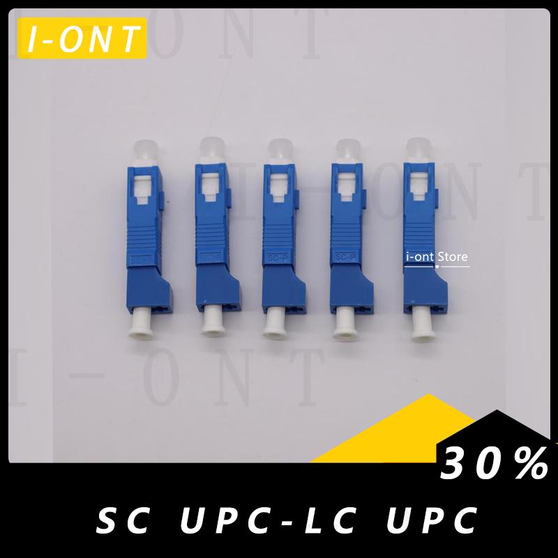 Free Shipping SC Male to LC Female Fiber Optic Adapter SC-LC SM-9/125 Hybrid Optical Adaptor