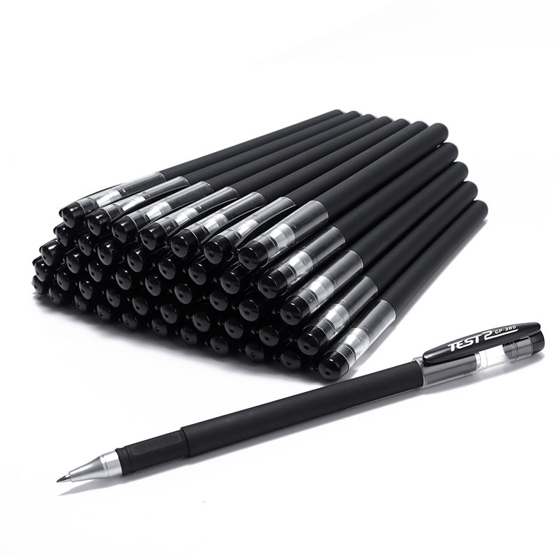6pcs Gel Pen Black 0.5 Bullet Tip Needle Tube Carbon Refill Student Exam Office Signature Pen