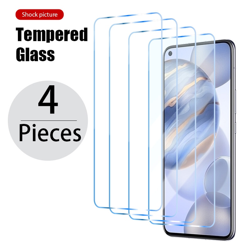 4pcs Tempered Glass For Honor 30 20 10 9 10X 9X Lite Pro Screen Protector For Honor 9A 8A 10i 20i 30i 9S 8S 8X 9C 8C Glass